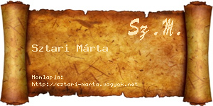 Sztari Márta névjegykártya